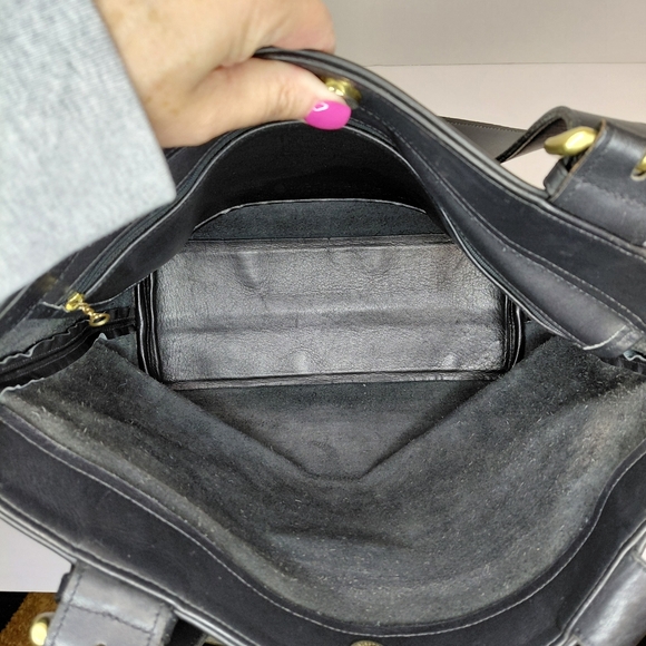 Coach Soho Lafayette Black Leather Tote Bag Vintage - Picture 6 of 16